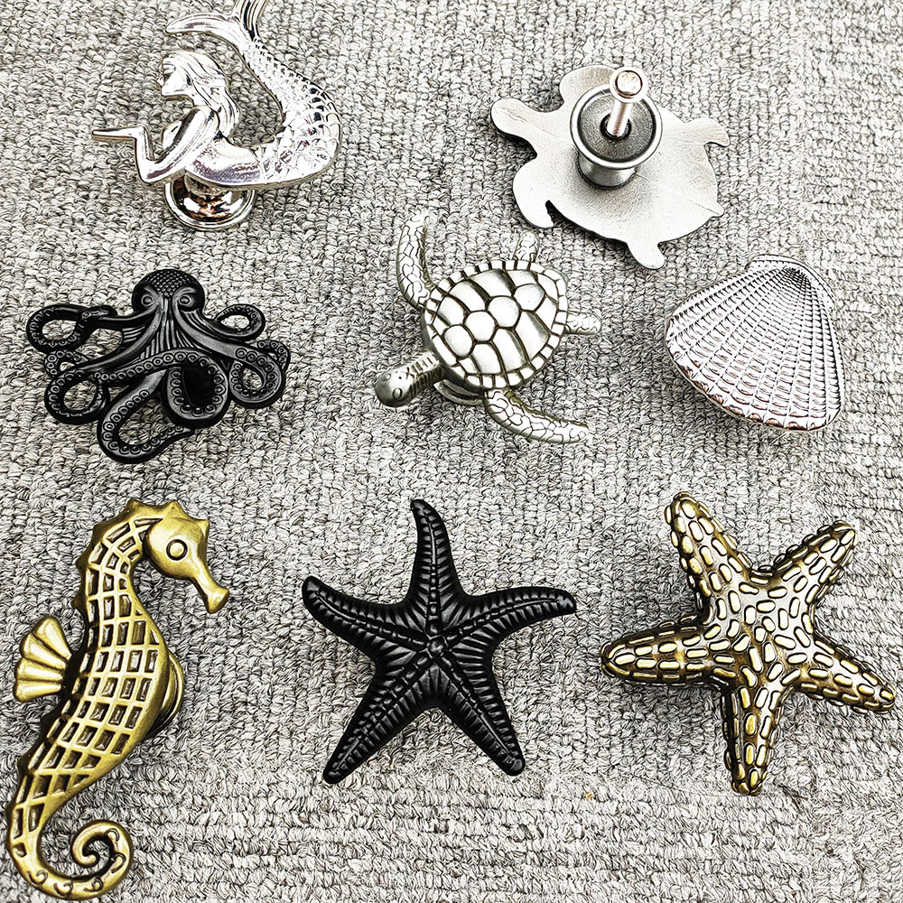 Furniture Hardware Vintage - European Retro Ocean Style Drawer Handles
