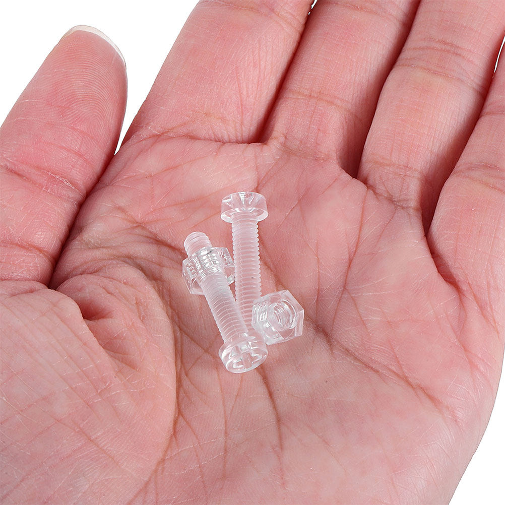 Furniture Hardware Nut - 10Set Transparent Acrylic Self-Tapping Screws and