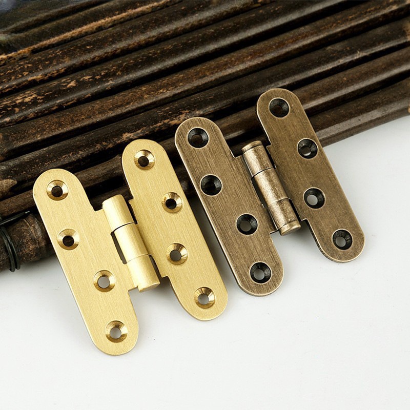 Furniture Hardware Vintage - 4Pcs Antique Brass Door Hinges Bronze