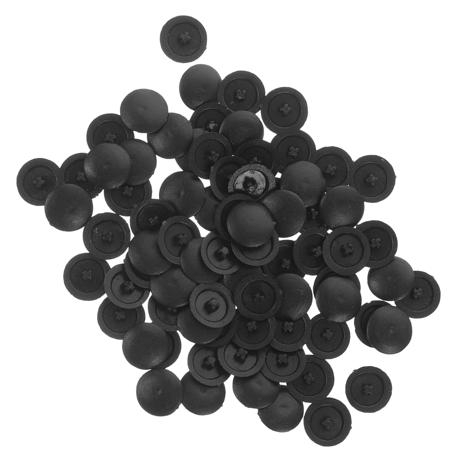 Furniture Hardware Covers - 500Pcs Decorative Screw Caps Black Plastic