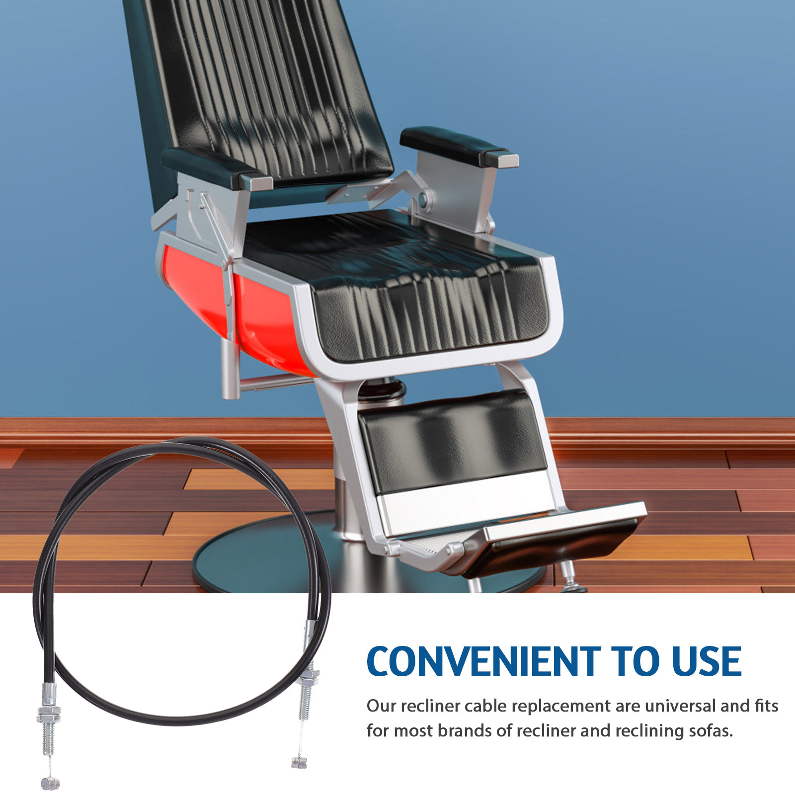 Furniture Joint Hardware - Heavy-Duty Recliner Cable Replacement Kit for