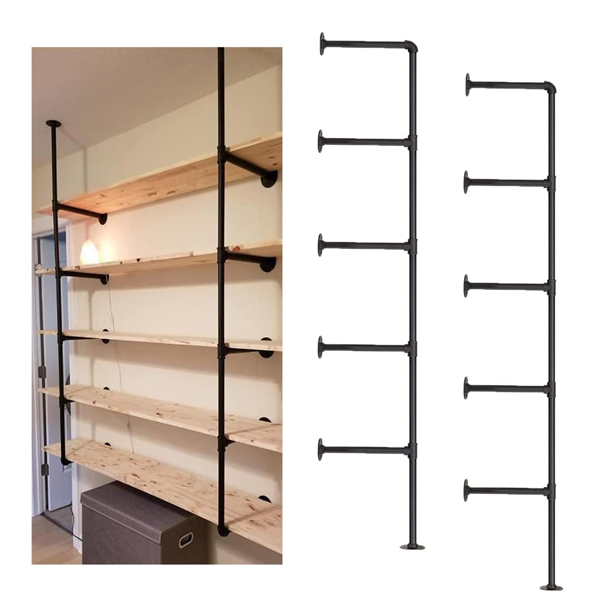 Industrial Iron Pipe Shelf Bra - Furniture Hardware Vintage recensie en prijs