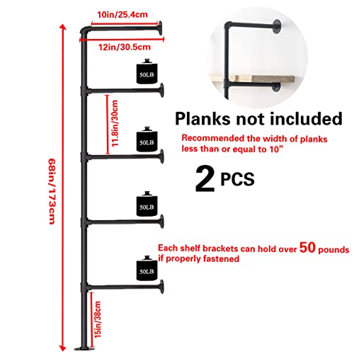 Industrial Iron Pipe Shelf Bra - Furniture Hardware Vintage recensie en prijs