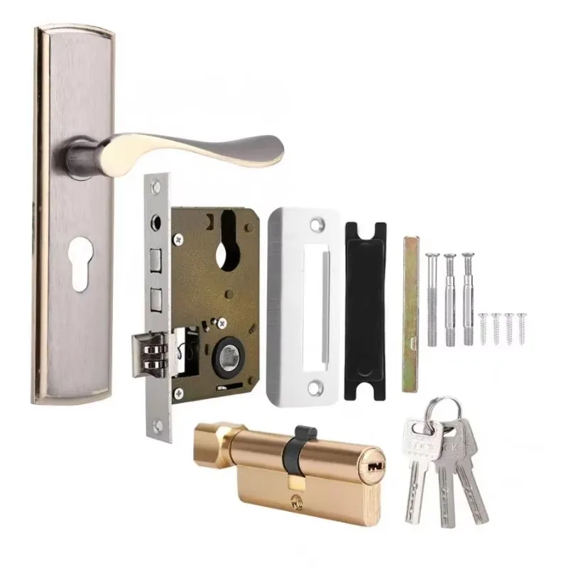Gold Door Handle Lock Silent H - Furniture Hardware Gold recensie en prijs