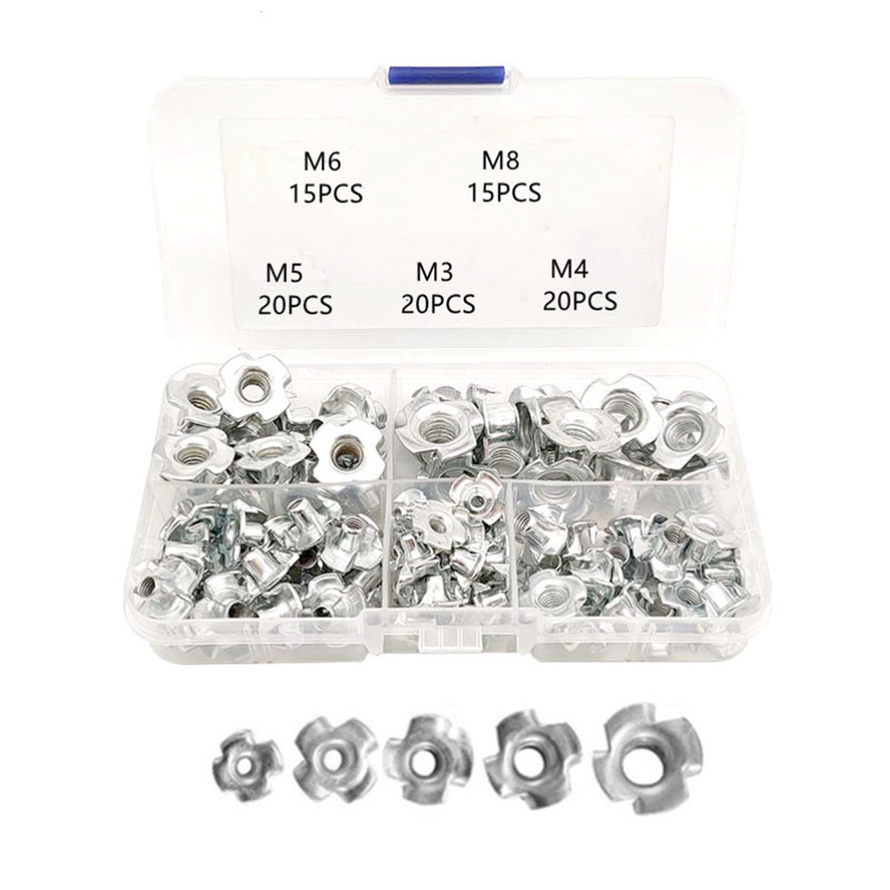 90pcs/Box Four Claws Nut M3 M4 - Furniture Hardware Nut recensie en prijs