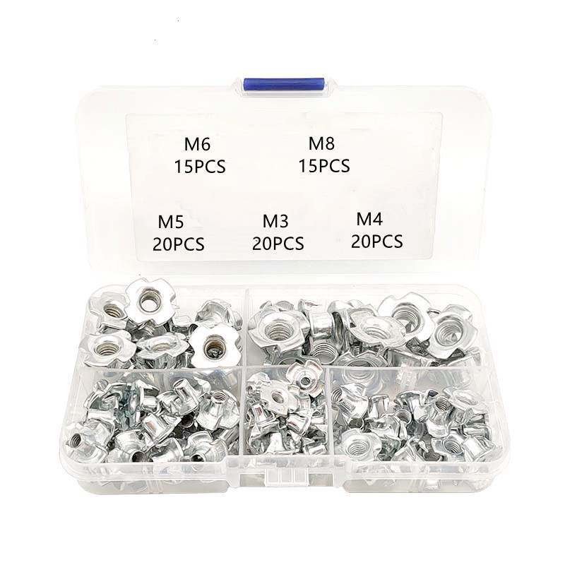 90pcs/Box Four Claws Nut M3 M4 - Furniture Hardware Nut recensie en prijs